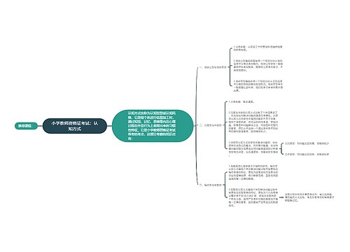 小学教师资格证考试：认知方式