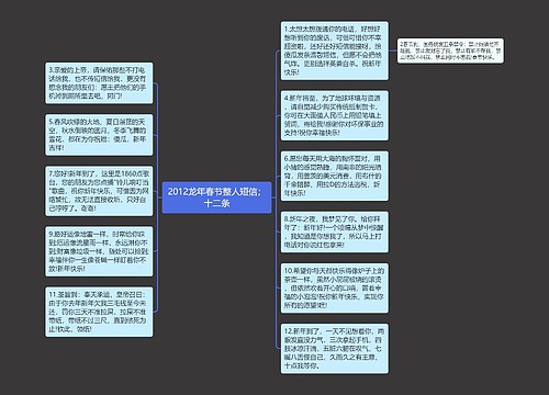 2012龙年春节整人短信；十二条