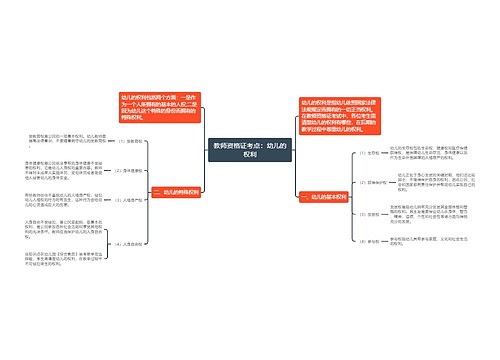 教师资格证考点：幼儿的权利