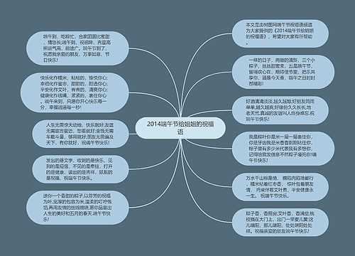 2014端午节给姐姐的祝福语