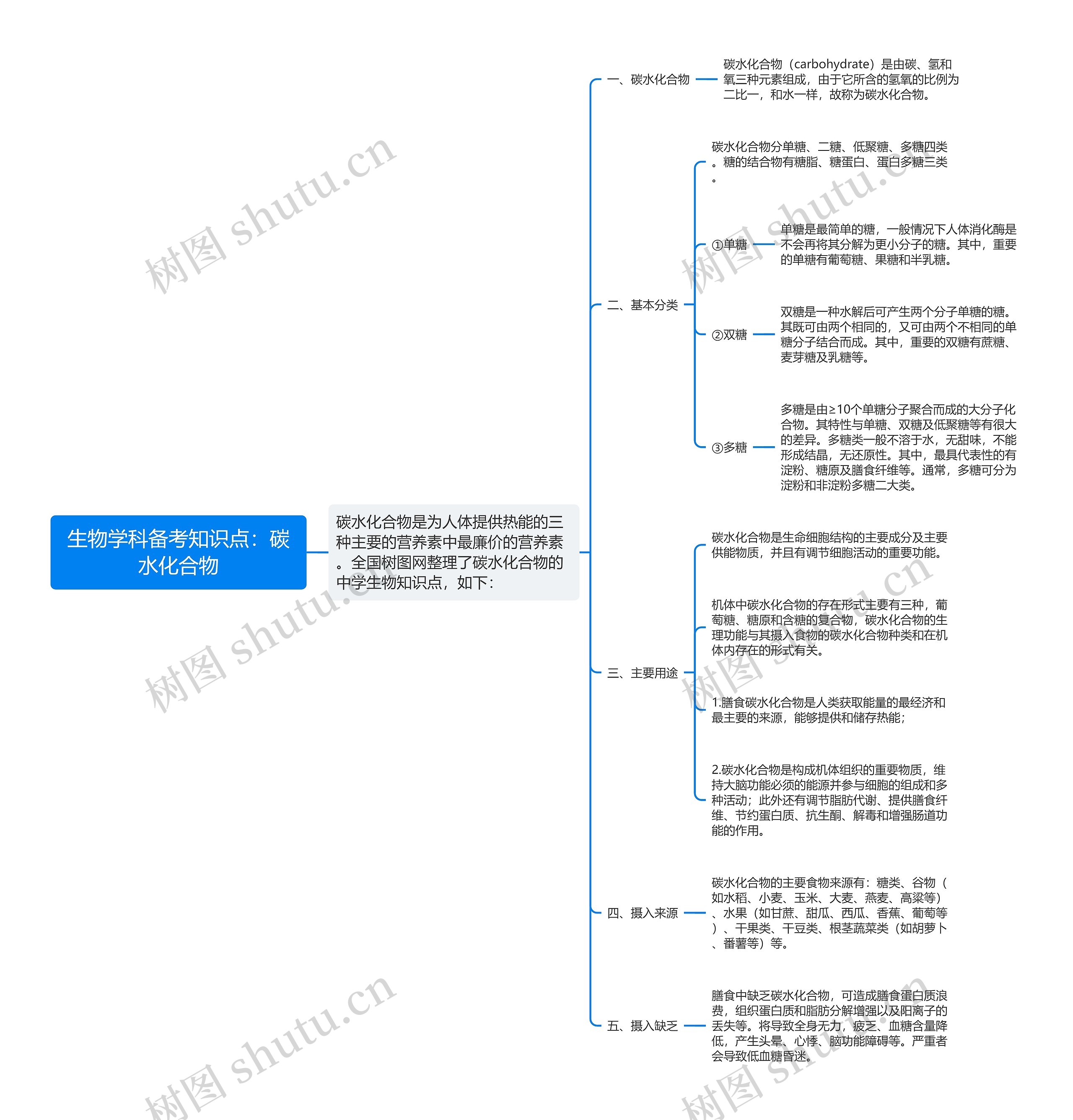 生物学科备考知识点：碳水化合物