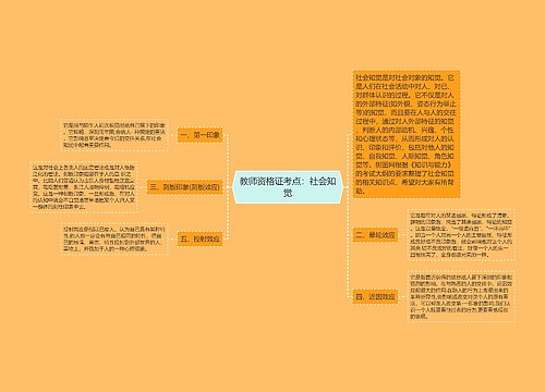 教师资格证考点：社会知觉