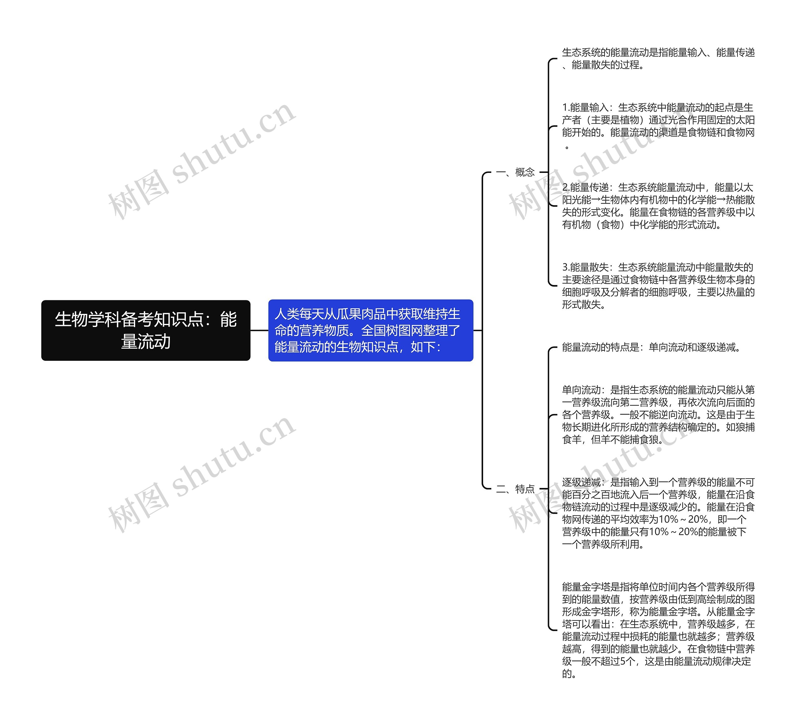 生物学科备考知识点：能量流动