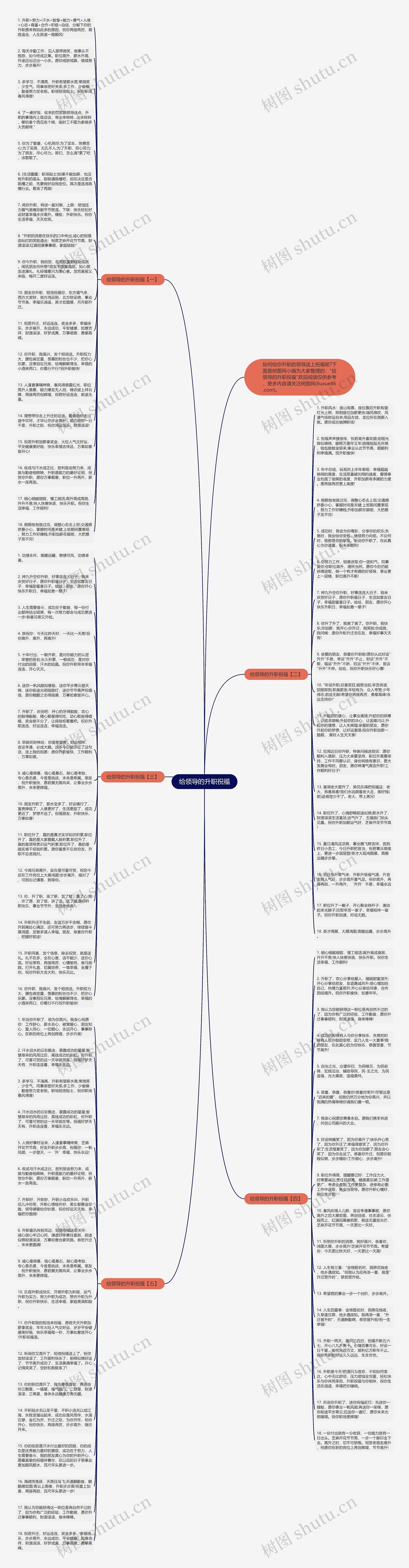 给领导的升职祝福思维导图