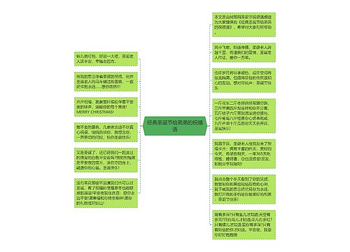 经典圣诞节给弟弟的祝福语思维导图