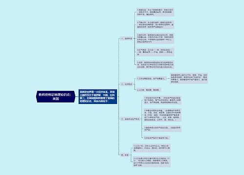 教师资格证地理知识点：美国