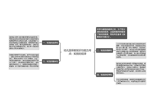 幼儿园保教知识与能力考点：知觉的规律