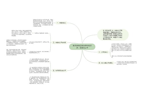 教师资格证政治学科知识点：效率与公平