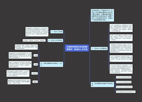 全国教师资格证考试网整理推荐：亚洲的人文环境