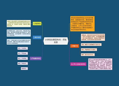 小学综合素质考点：师生关系