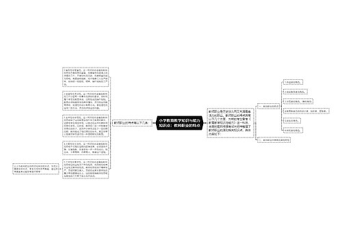 小学教育教学知识与能力知识点：教师职业的特点