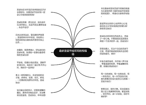 最新圣诞节给哥哥的祝福语思维导图