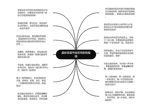 最新圣诞节给哥哥的祝福语思维导图