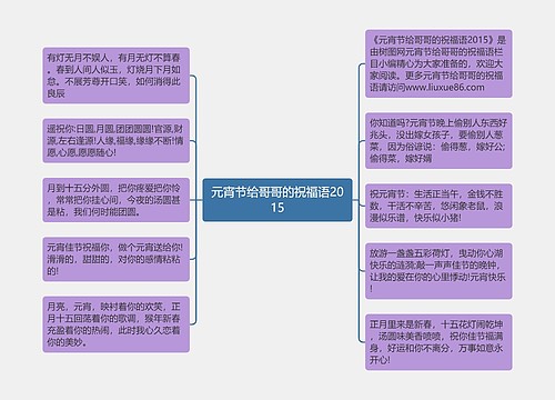 元宵节给哥哥的祝福语2015思维导图