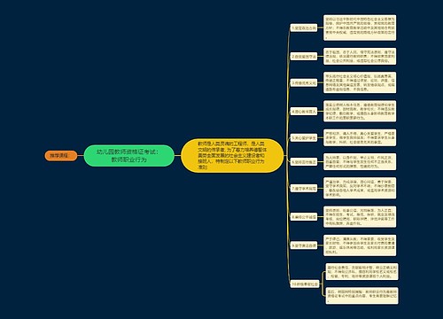 幼儿园教师资格证考试：教师职业行为