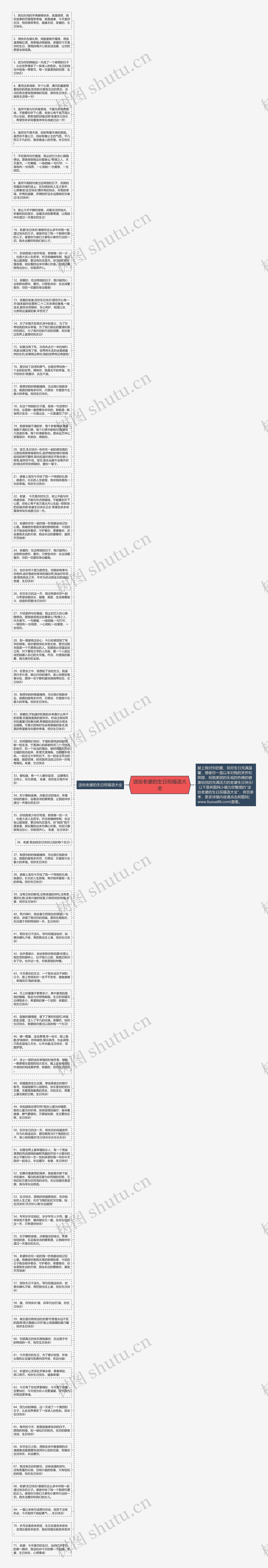 送给老婆的生日祝福语大全思维导图