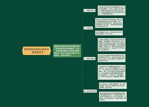 教师资格证英语必备考点：直接教学法