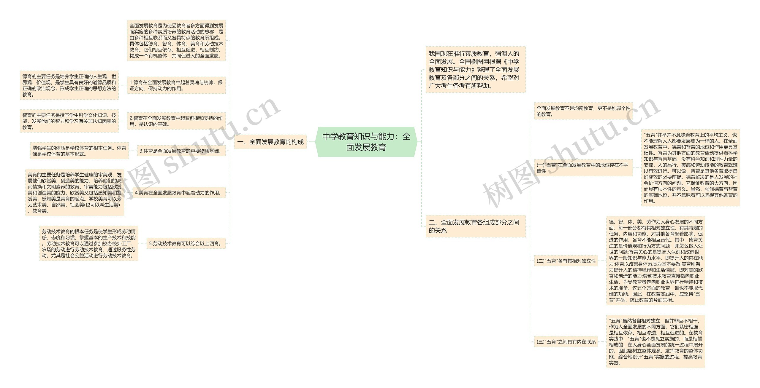 中学教育知识与能力：全面发展教育