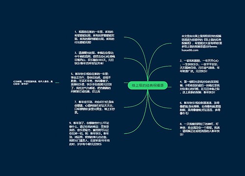 给上级的经典祝福语思维导图