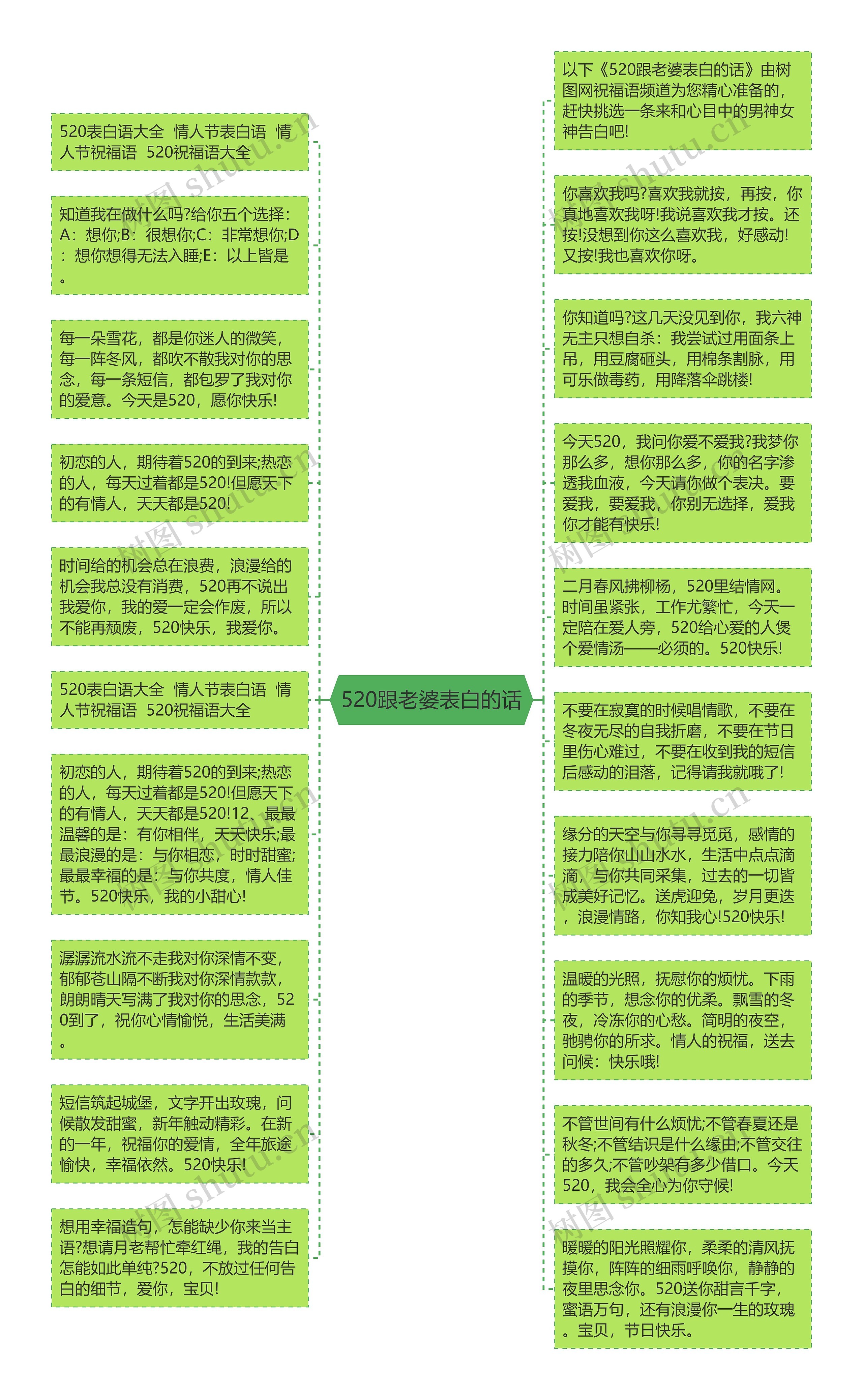 520跟老婆表白的话