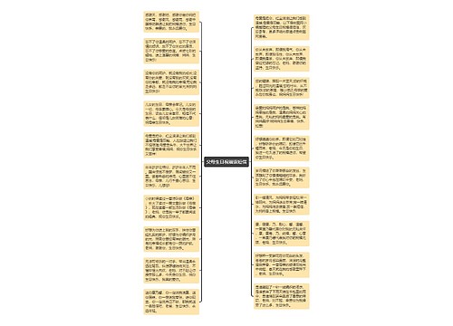 父母生日祝福语短信思维导图