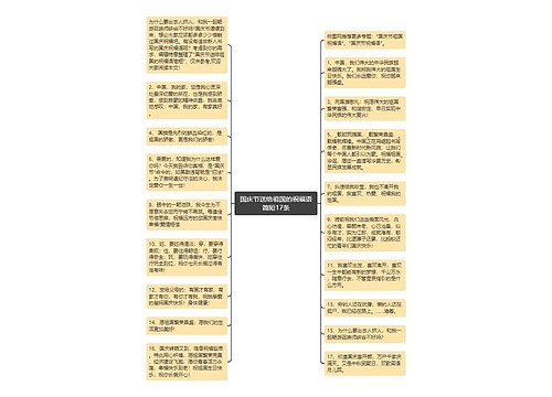 国庆节送给祖国的祝福语简短17条思维导图