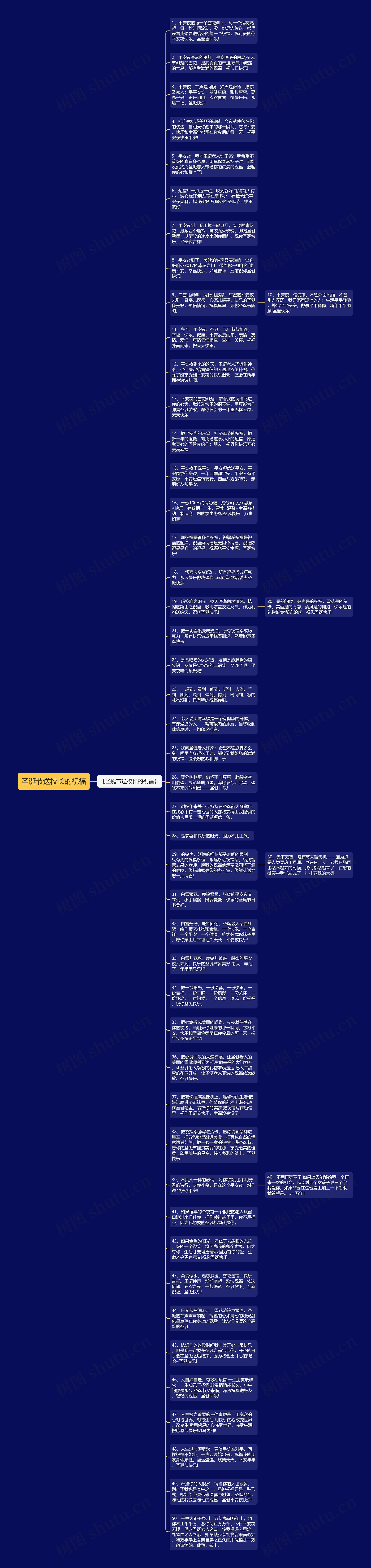 圣诞节送校长的祝福思维导图高清图 圣诞节送校长的祝福思维导图