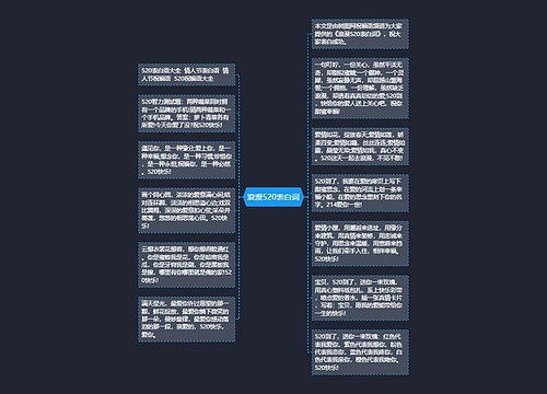 浪漫520表白词