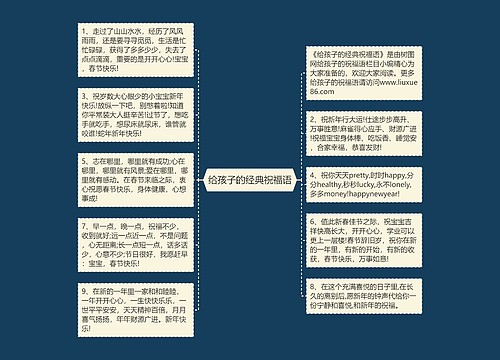 给孩子的经典祝福语