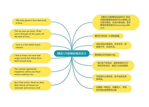 精选520爱情祝福语英文