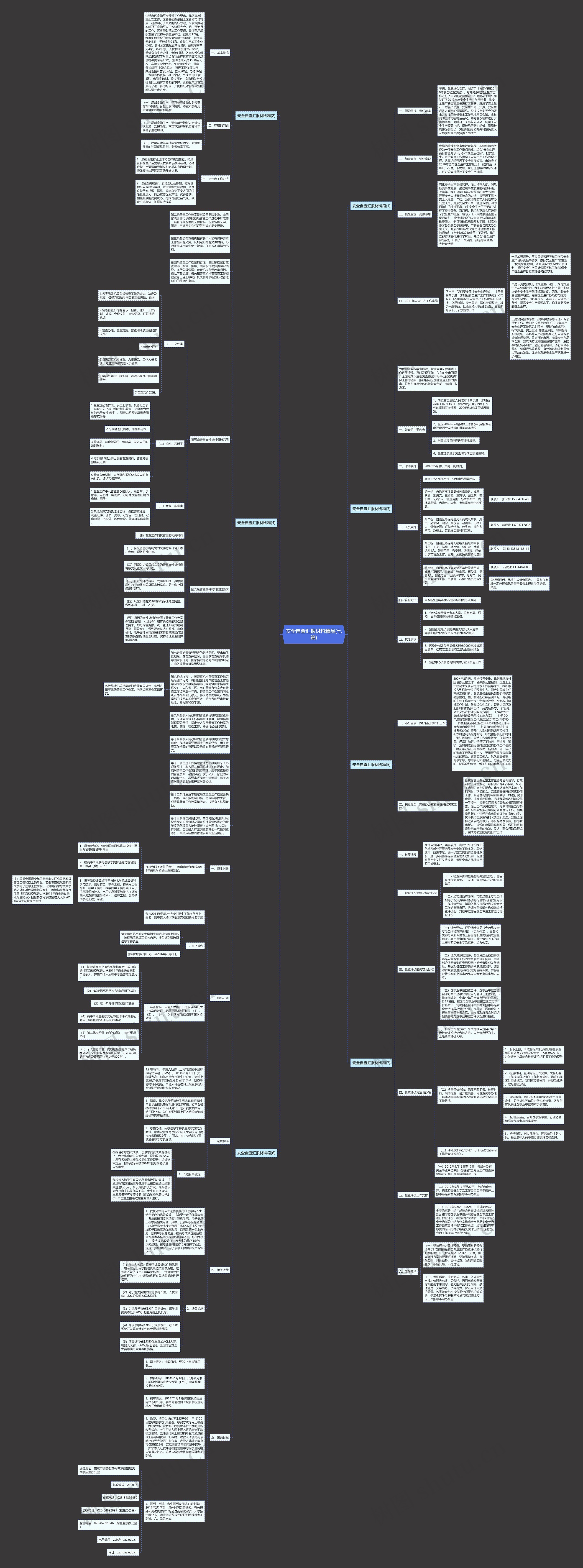 安全自查汇报材料精品(七篇)思维导图