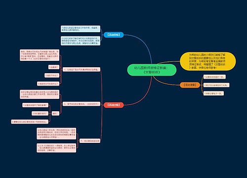 幼儿园教师资格证教案：《交警叔叔》