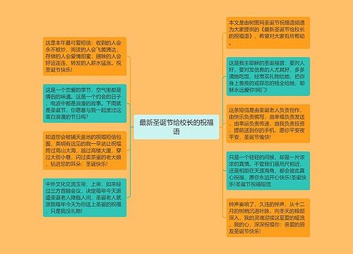 最新圣诞节给校长的祝福语思维导图