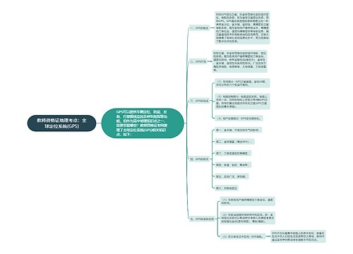 教师资格证地理考点：全球定位系统(GPS)