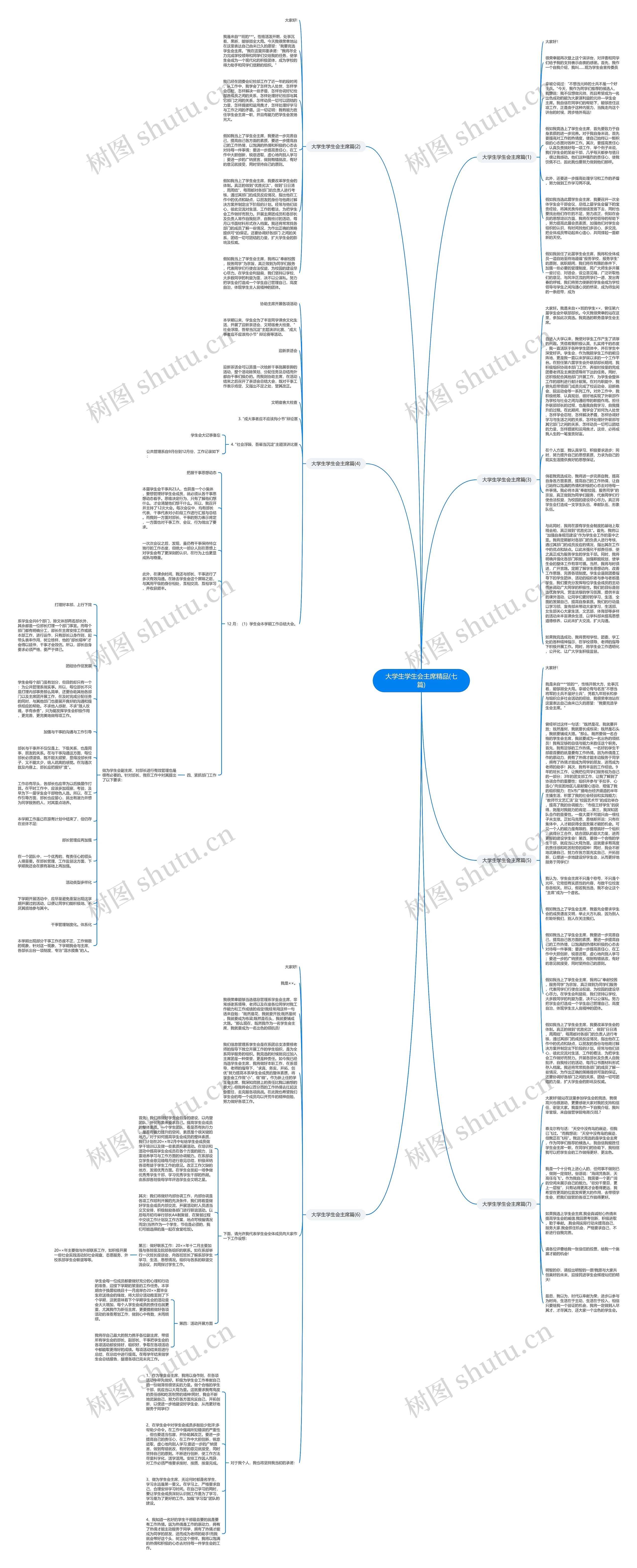 大学生学生会主席精品(七篇)思维导图