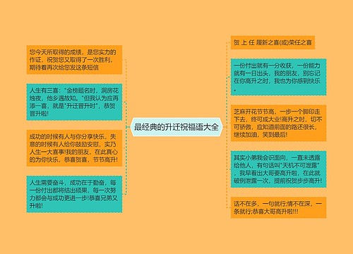 最经典的升迁祝福语大全