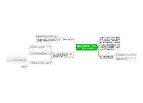 政治常考知识点：中国共产党的性质和地位