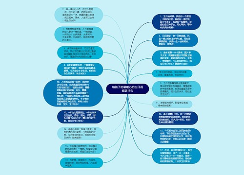 给孩子的最暖心的生日祝福语18句思维导图