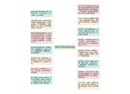 最受欢迎原创新春祝福语思维导图