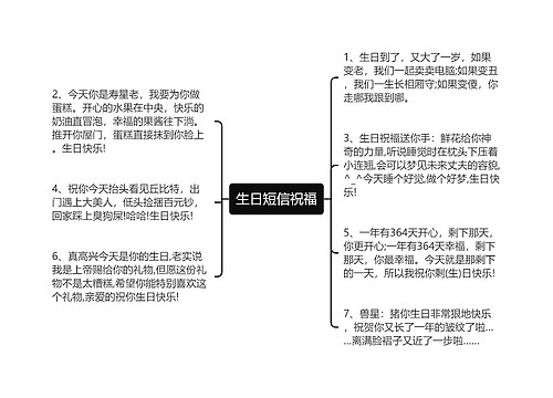 生日短信祝福