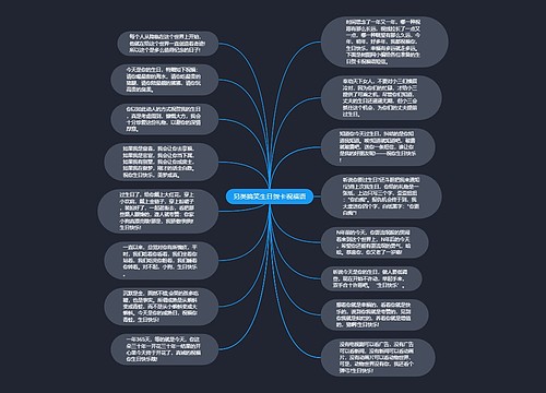 另类搞笑生日贺卡祝福语思维导图