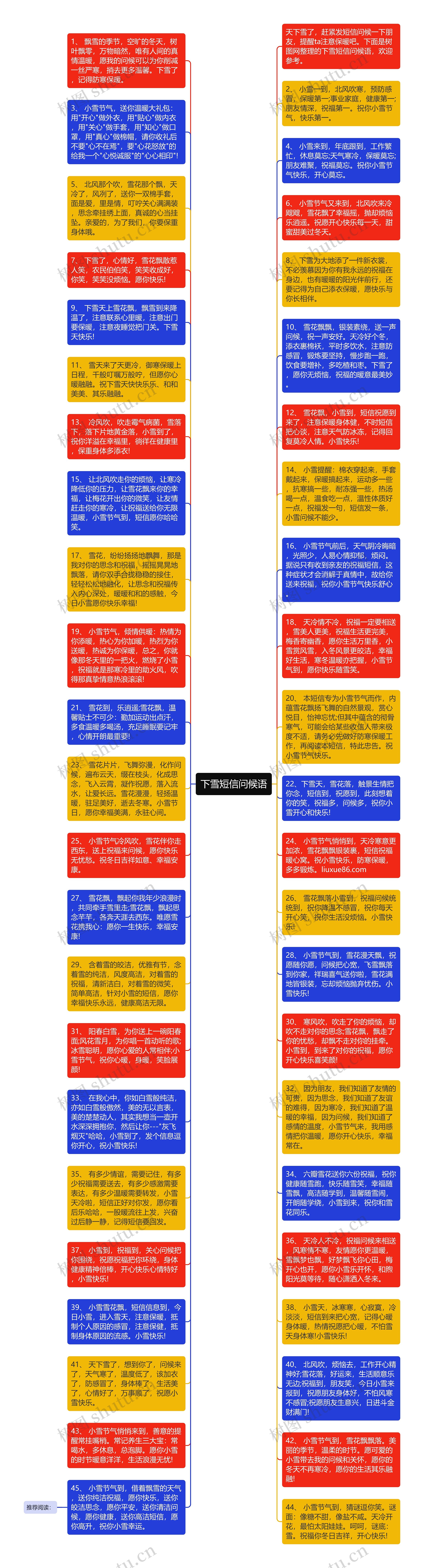 下雪短信问候语