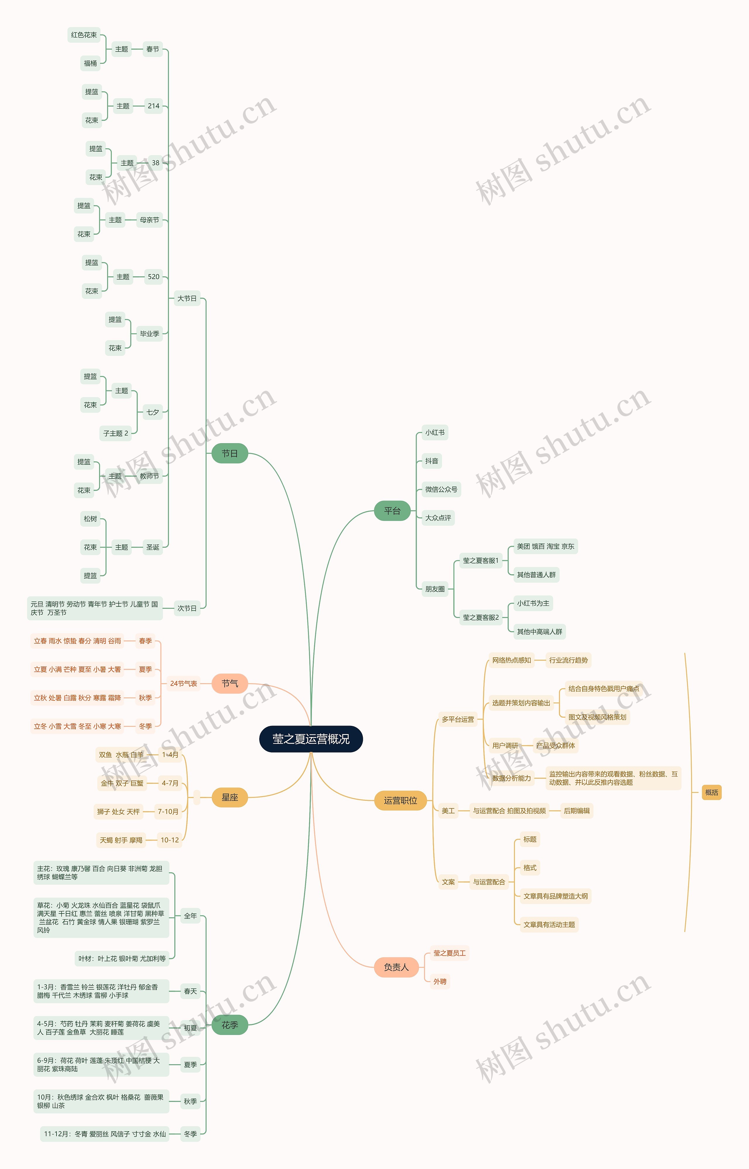 莹之夏运营概况思维导图