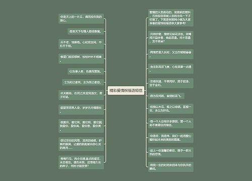 精彩爱情祝福语短信思维导图