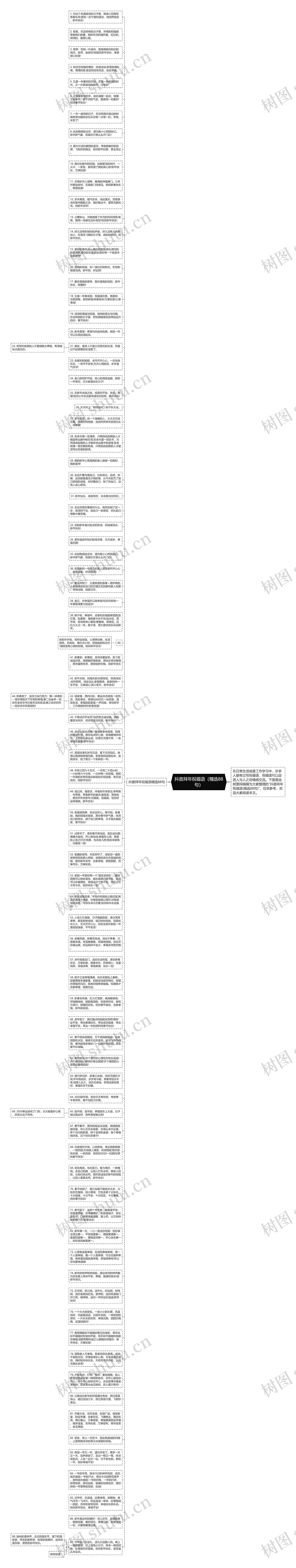 抖音拜年祝福语（精选88句）思维导图