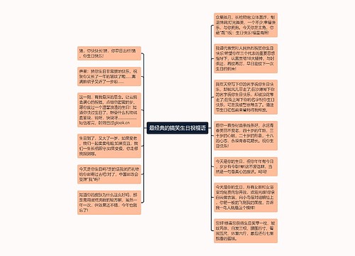最经典的搞笑生日祝福语思维导图