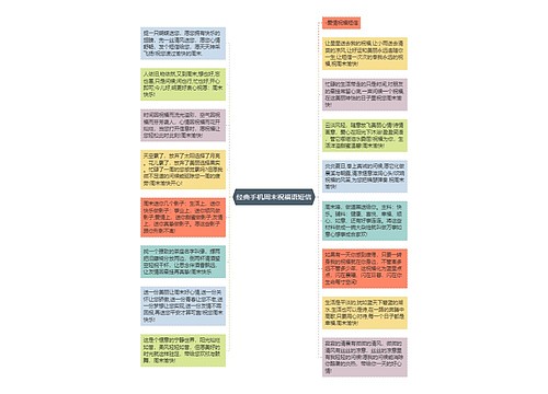 经典手机周末祝福语短信思维导图