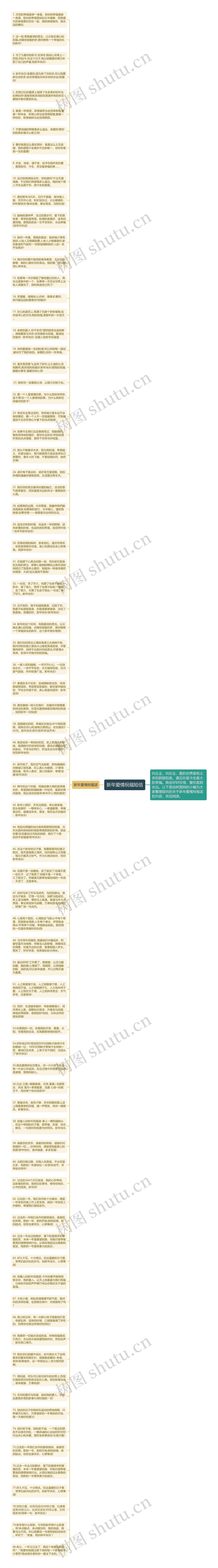 新年爱情祝福短信思维导图