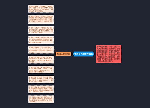 寄语冬天周末祝福语思维导图