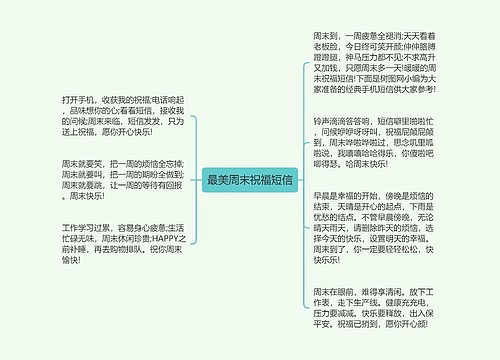 最美周末祝福短信